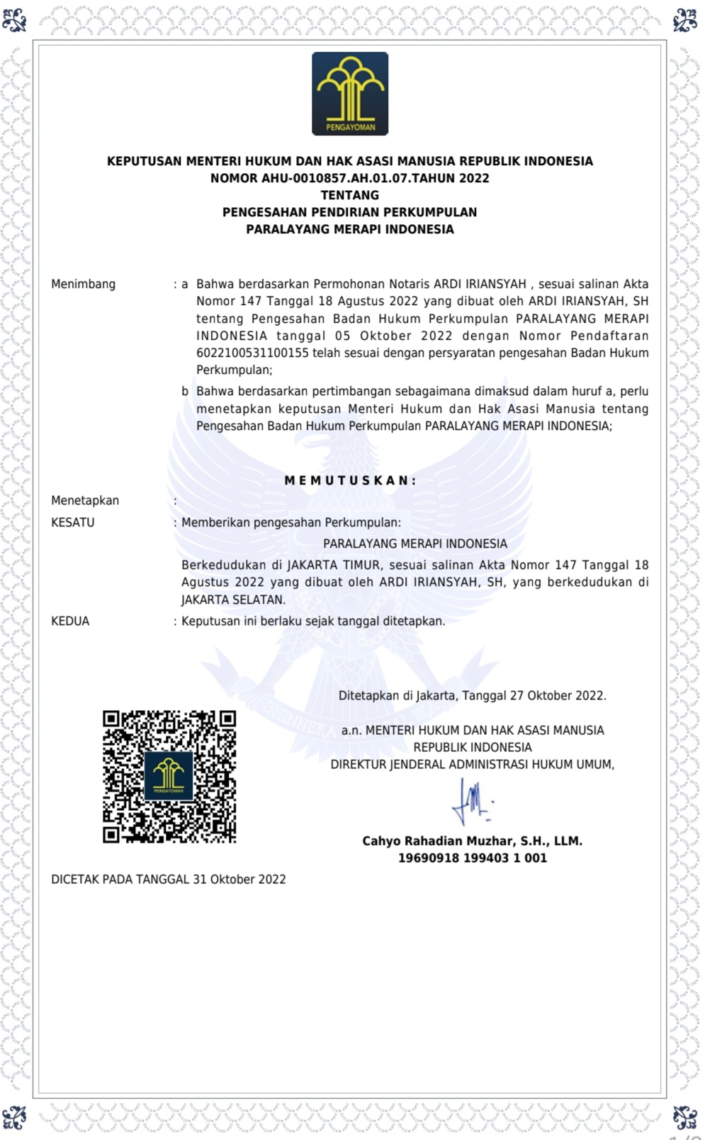 Legalitas Organisasi
